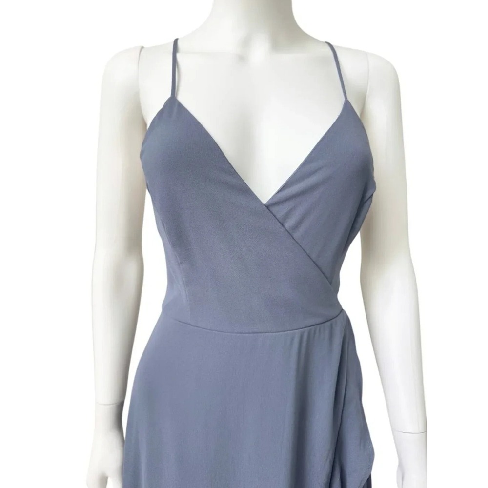 Lulus In Love Forever Granite Blue Maxi Dress M NWT Bridesmaid Formal Homecoming - Picture 4 of 10